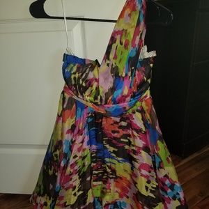 One shoulder cocktail dress
